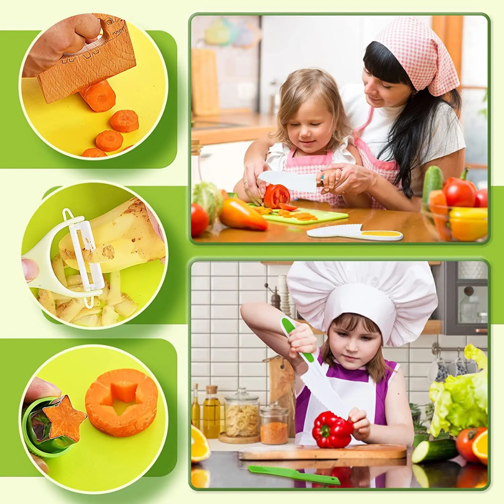 Kids Cooking Knife Set – Montessori Kitchen Tools for Little Chefs