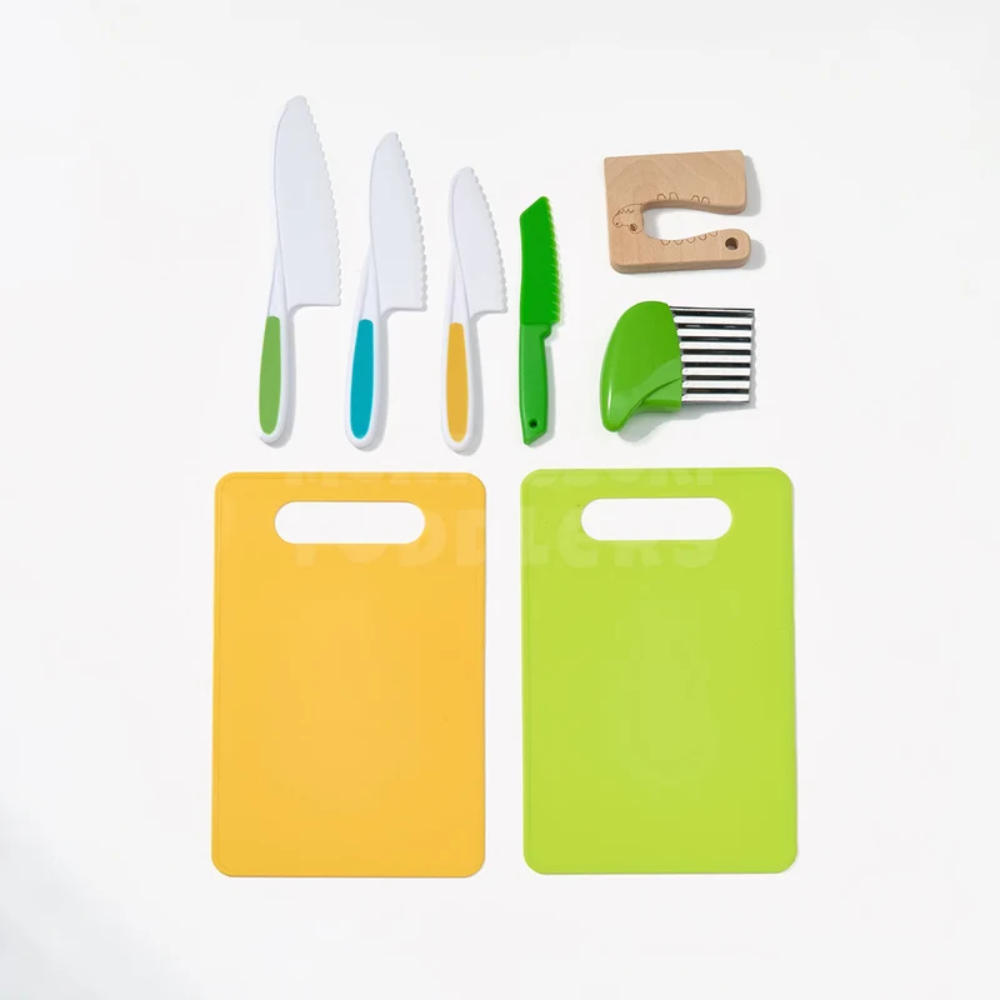 Kids Cooking Utensil Set – Child-Friendly Kitchen Knives and Cutting Boards