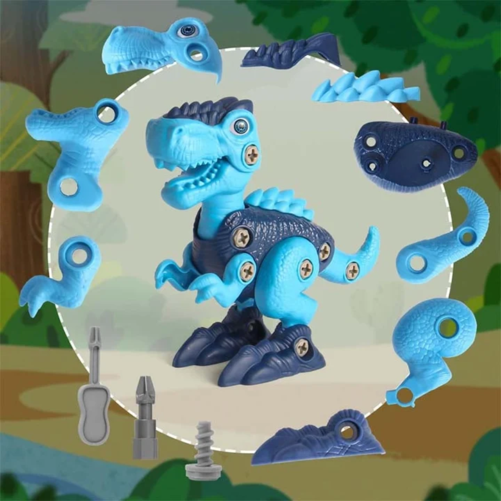 Kids Dinosaur Building Toy – Take-Apart Dinosaur Construction Set with Electric Drill