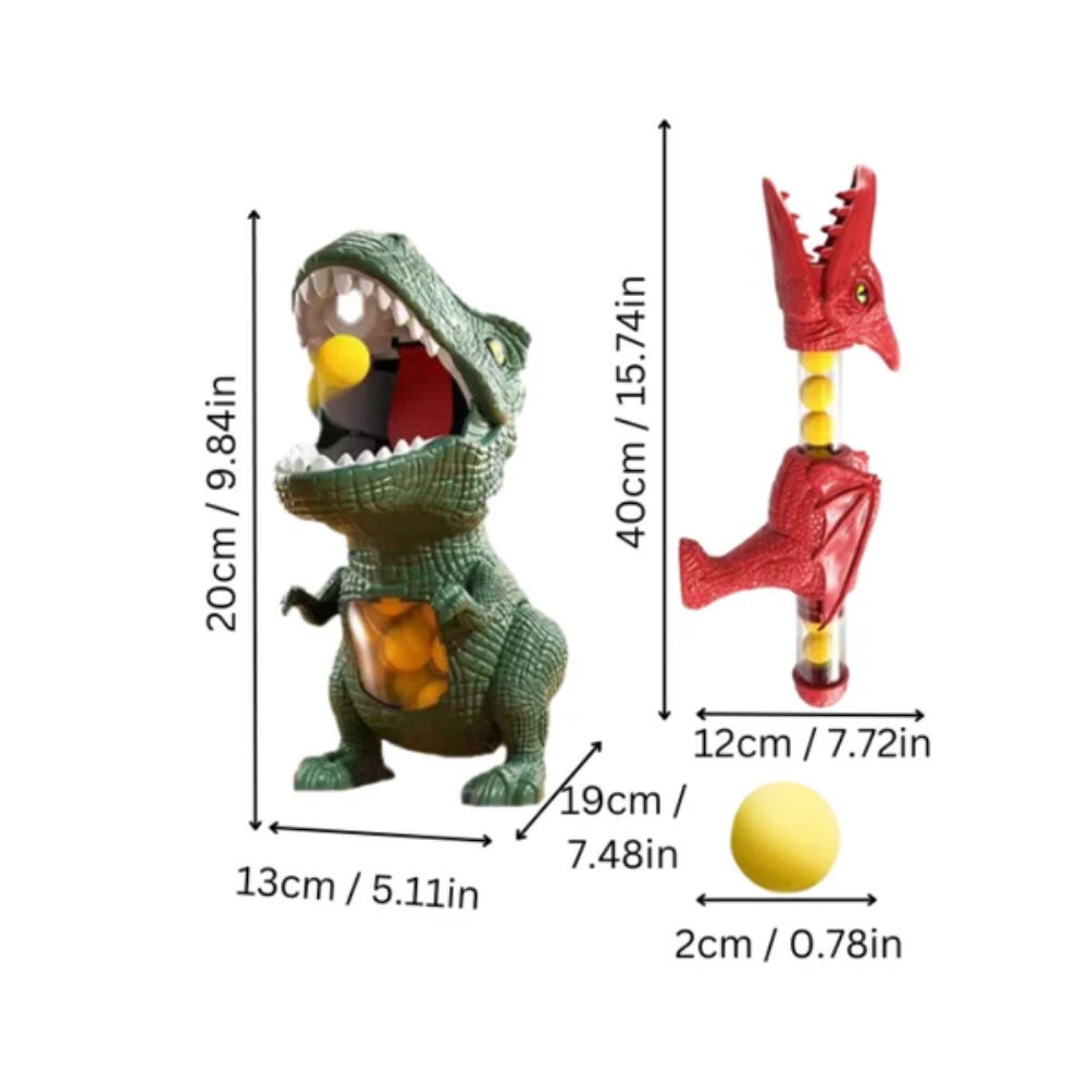 Kids Dinosaur Foam Ball Blaster Game – Soft Ball Shooting Toy with Dino Target