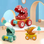 Kids Dinosaur Monster Truck Set – 3 Pack Push and Go Toy Cars