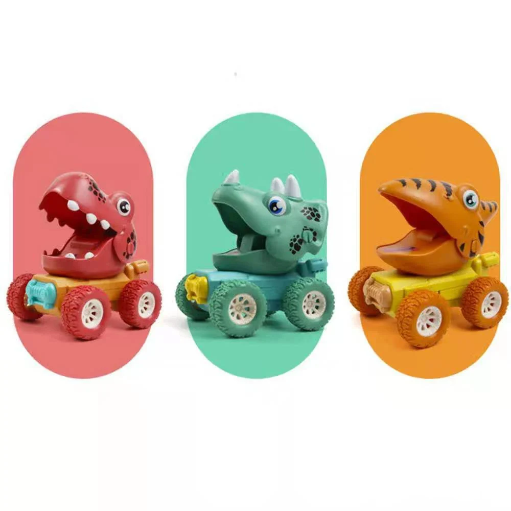 Kids Dinosaur Monster Truck Set – 3 Pack Push and Go Toy Cars