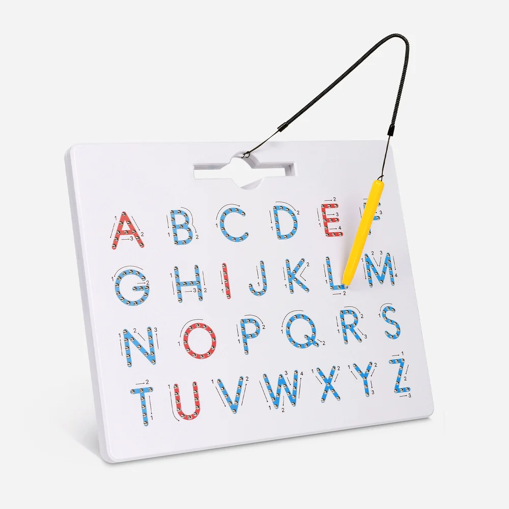 Kids Double-Sided Magnetic Alphabet Board – Uppercase and Lowercase Letter Tracing Toy with Stylus