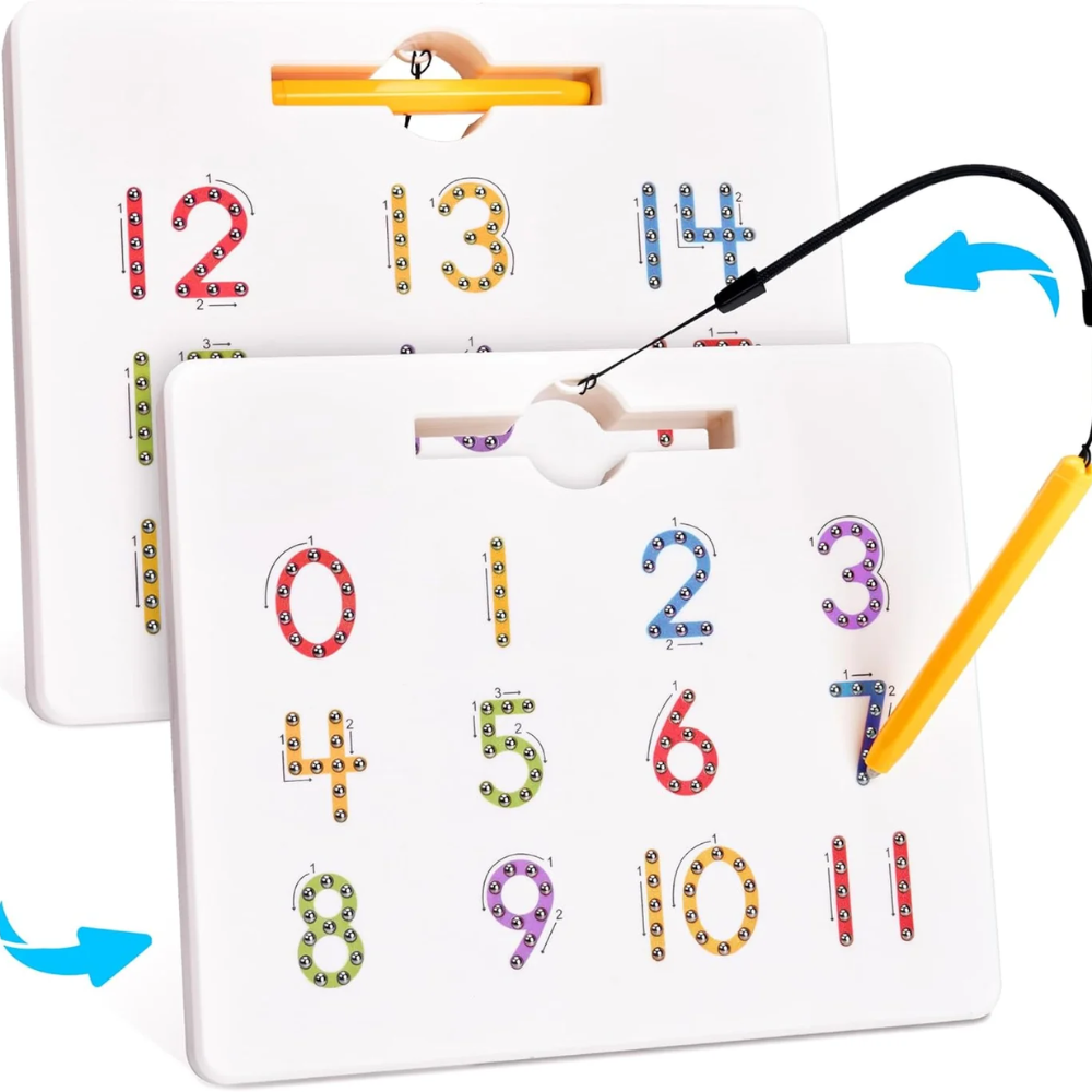 Kids Double-Sided Magnetic Alphabet Board – Uppercase and Lowercase Letter Tracing Toy with Stylus