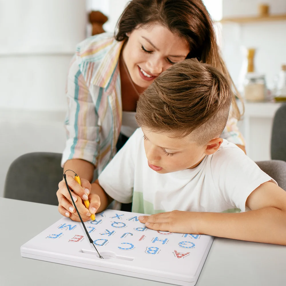 Kids Double-Sided Magnetic Alphabet Board – Uppercase and Lowercase Letter Tracing Toy with Stylus