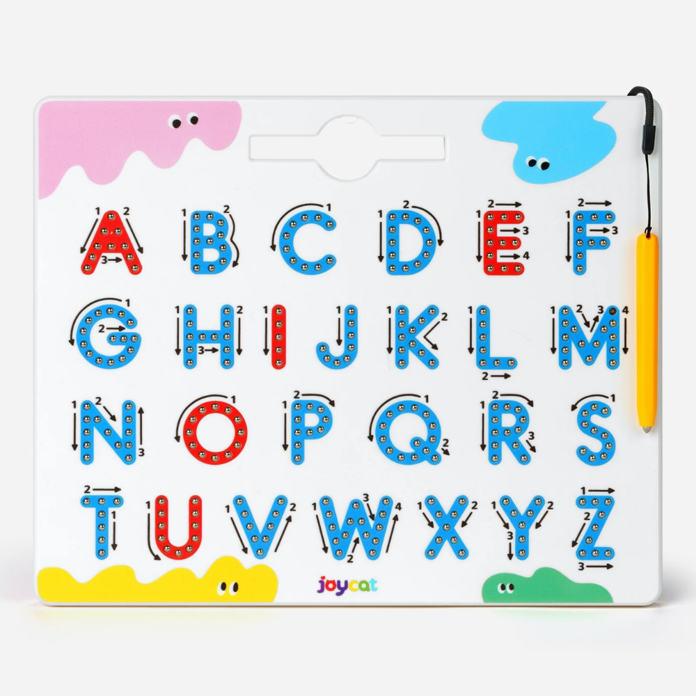 Kids Double-Sided Magnetic Alphabet Tracing Board – Uppercase and Lowercase Letter Learning Toy with Stylus
