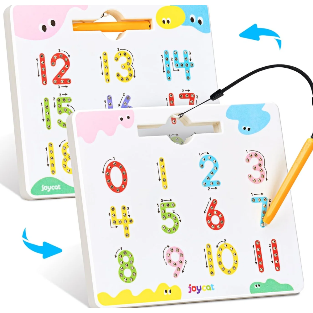 Kids Double-Sided Magnetic Alphabet Tracing Board – Uppercase and Lowercase Letter Learning Toy with Stylus