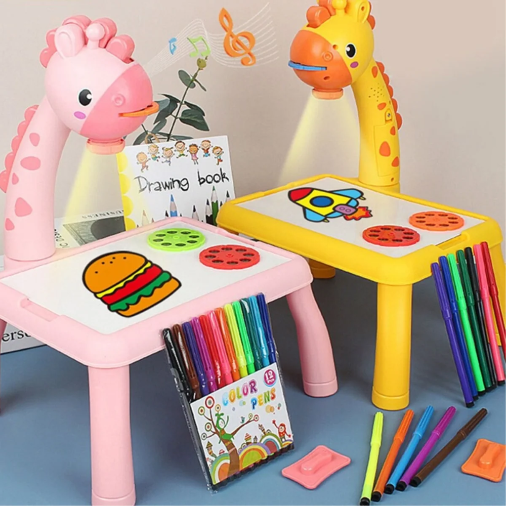 Kids Drawing Projector Table – Educational Art and Painting Toy with Drawing Accessories