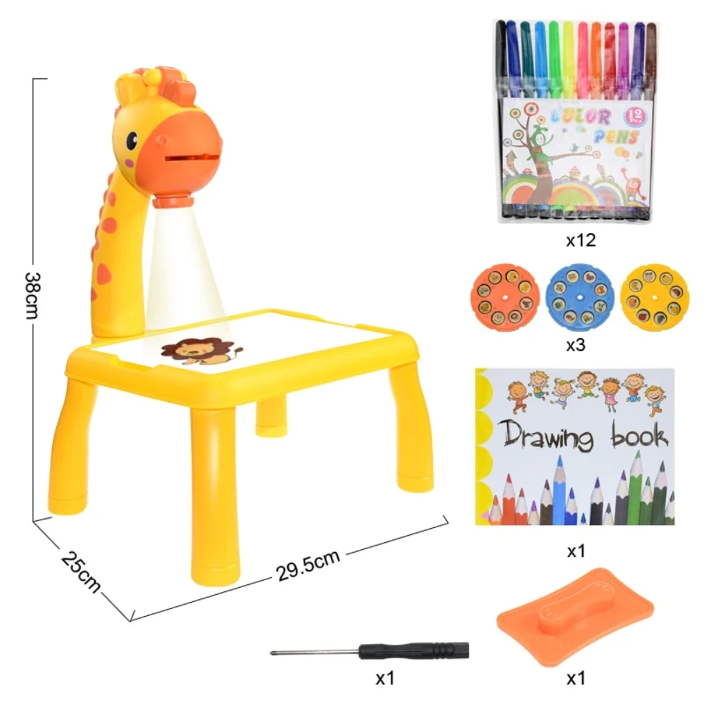 Kids Drawing Projector Table – Educational Art and Painting Toy with Drawing Accessories