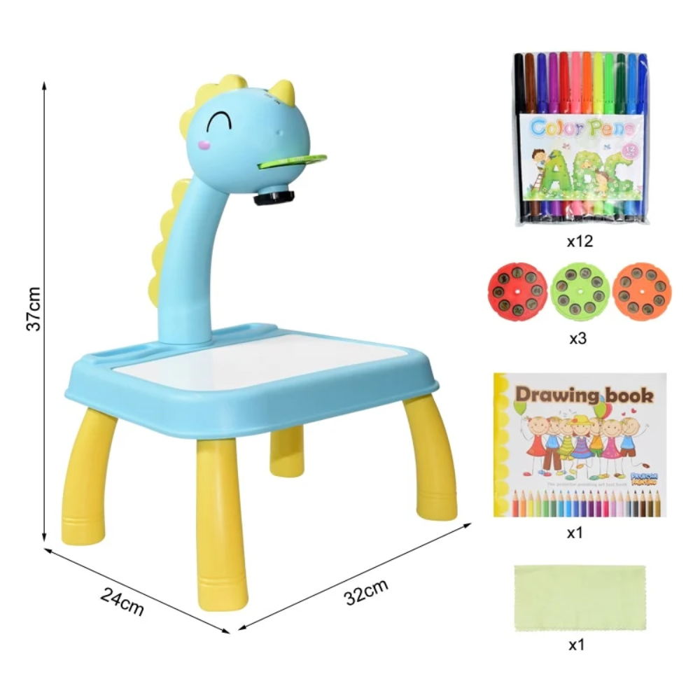 Kids Drawing Projector Table – Educational Art and Painting Toy with Drawing Accessories