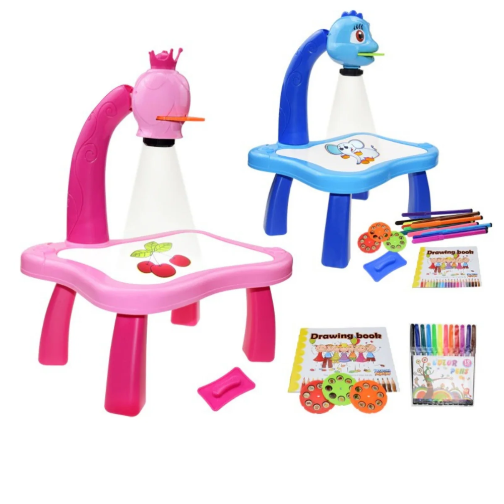 Kids Drawing Projector Table – Educational Art and Painting Toy with Drawing Accessories