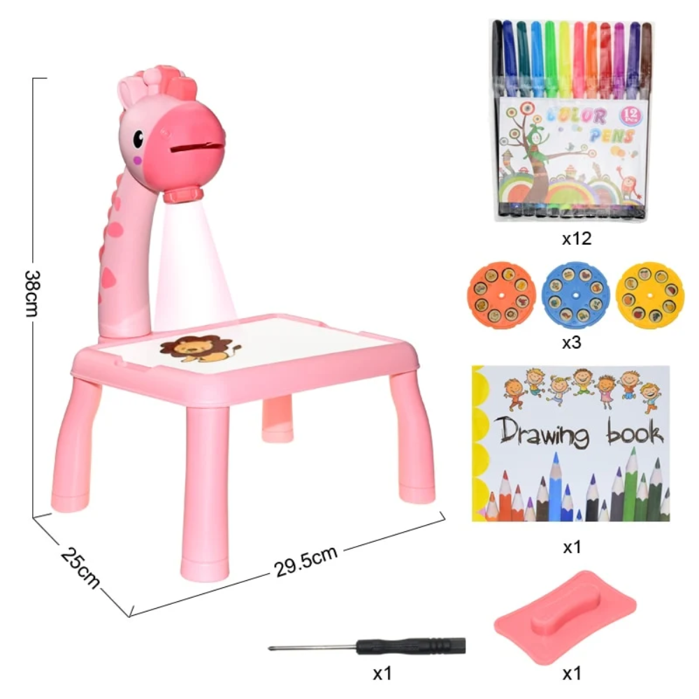 Kids Drawing Projector Table – Educational Art and Painting Toy with Drawing Accessories