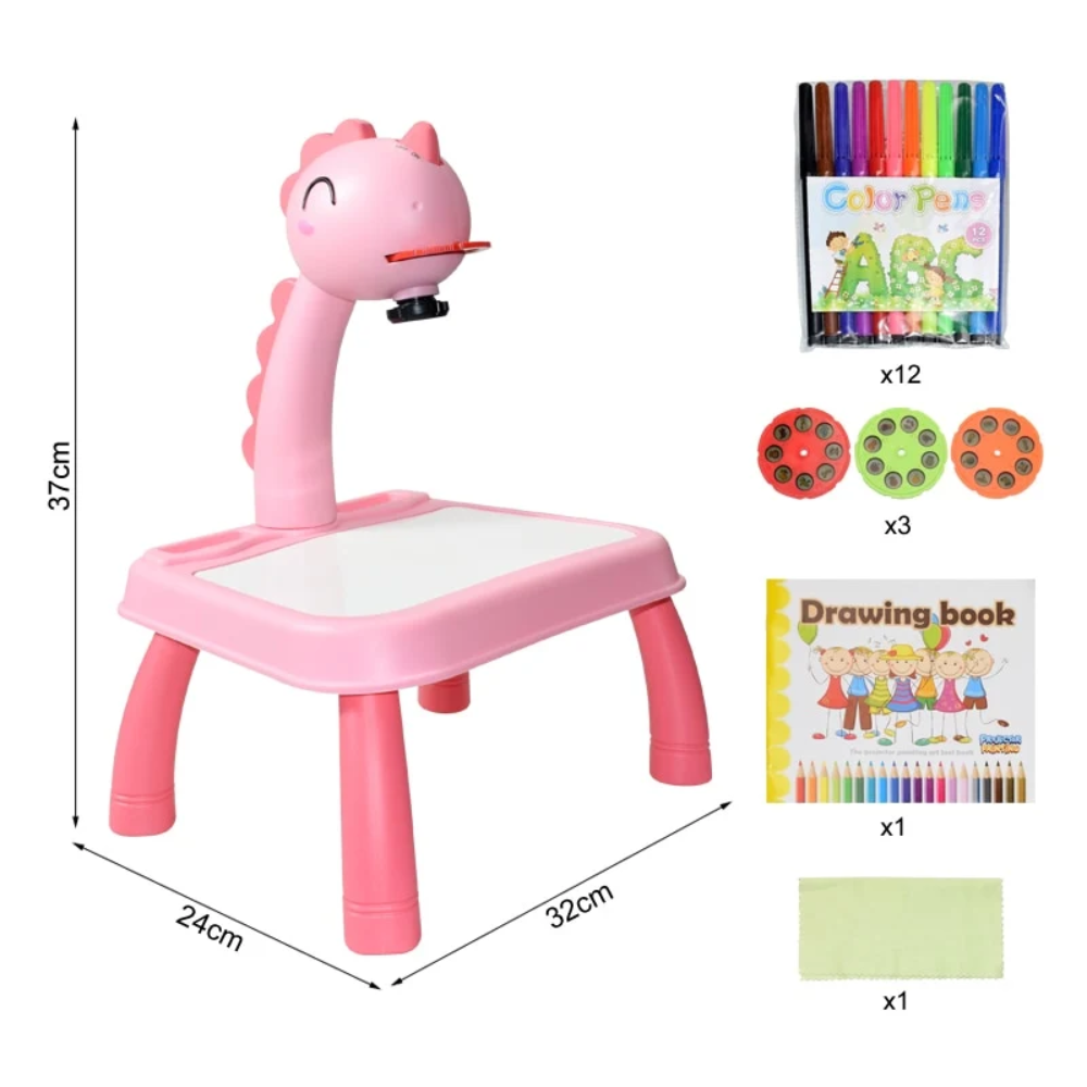 Kids Drawing Projector Table – Educational Art and Painting Toy with Drawing Accessories