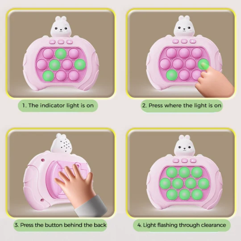 Kids Electronic Pop It Game – Handheld Memory and Reaction Toy with Lights and Sounds