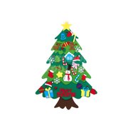 Kids Felt Christmas Tree – Wall Hanging Decorating Activity with Velcro Ornaments