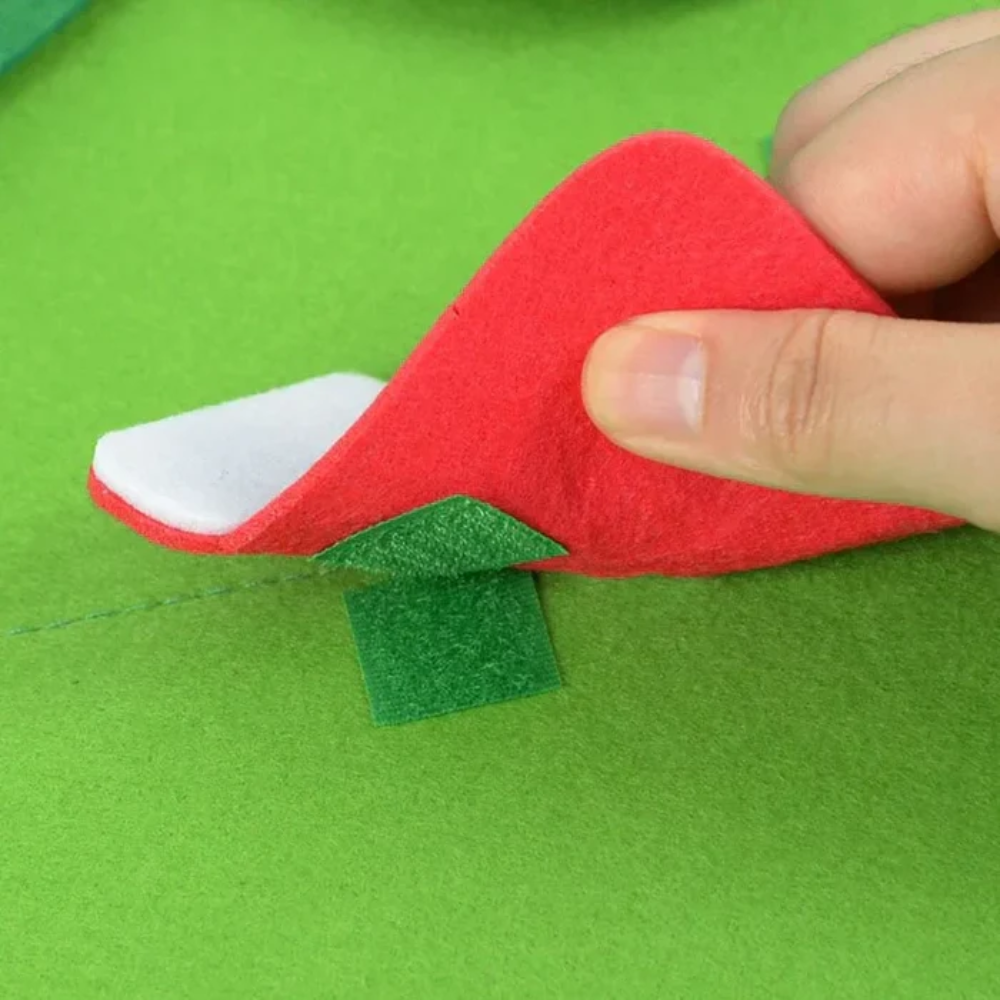 Kids Felt Christmas Tree – Wall Hanging Decorating Activity with Velcro Ornaments