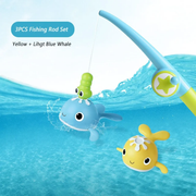 Kids Fishing Bath Toy Set – Wind-Up Swimming Fish with Magnetic Fishing Rod and Net