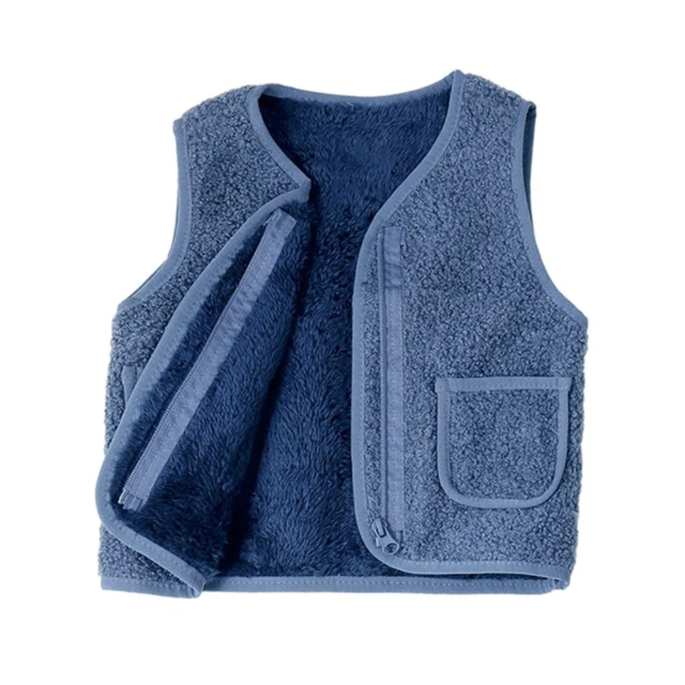Kids Fleece Vest – Warm Sleeveless Sherpa Gilet with Plush Lining