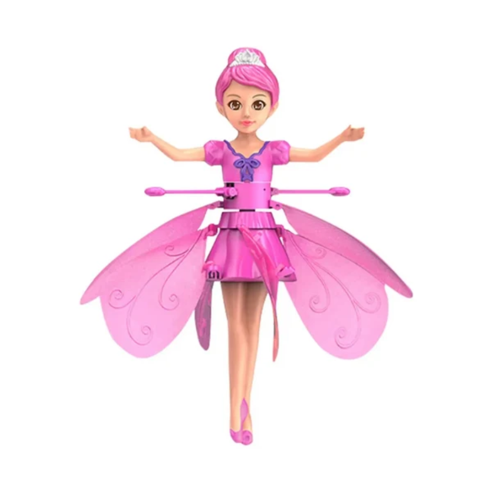Kids Flying Fairy Toy – USB Rechargeable Hand-Controlled Fairy Doll with LED Lights
