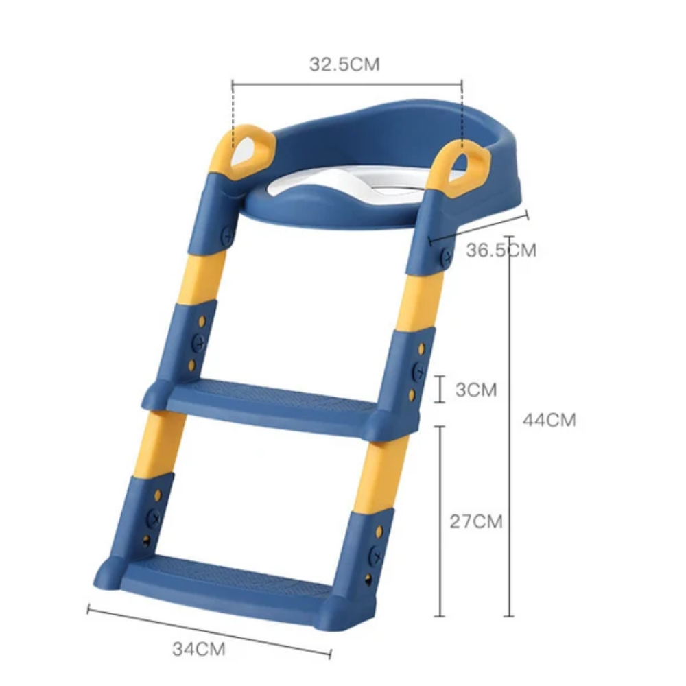 Kids Foldable Potty Training Seat with Steps – Toddler Toilet Ladder with Climbing Steps