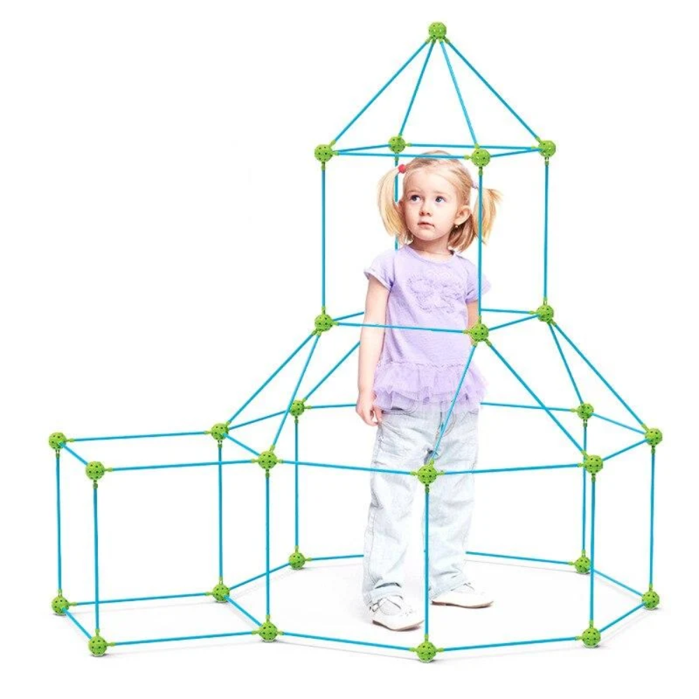 Kids Fort Building Kit – DIY Tent Construction Set with Connecting Rods and Balls