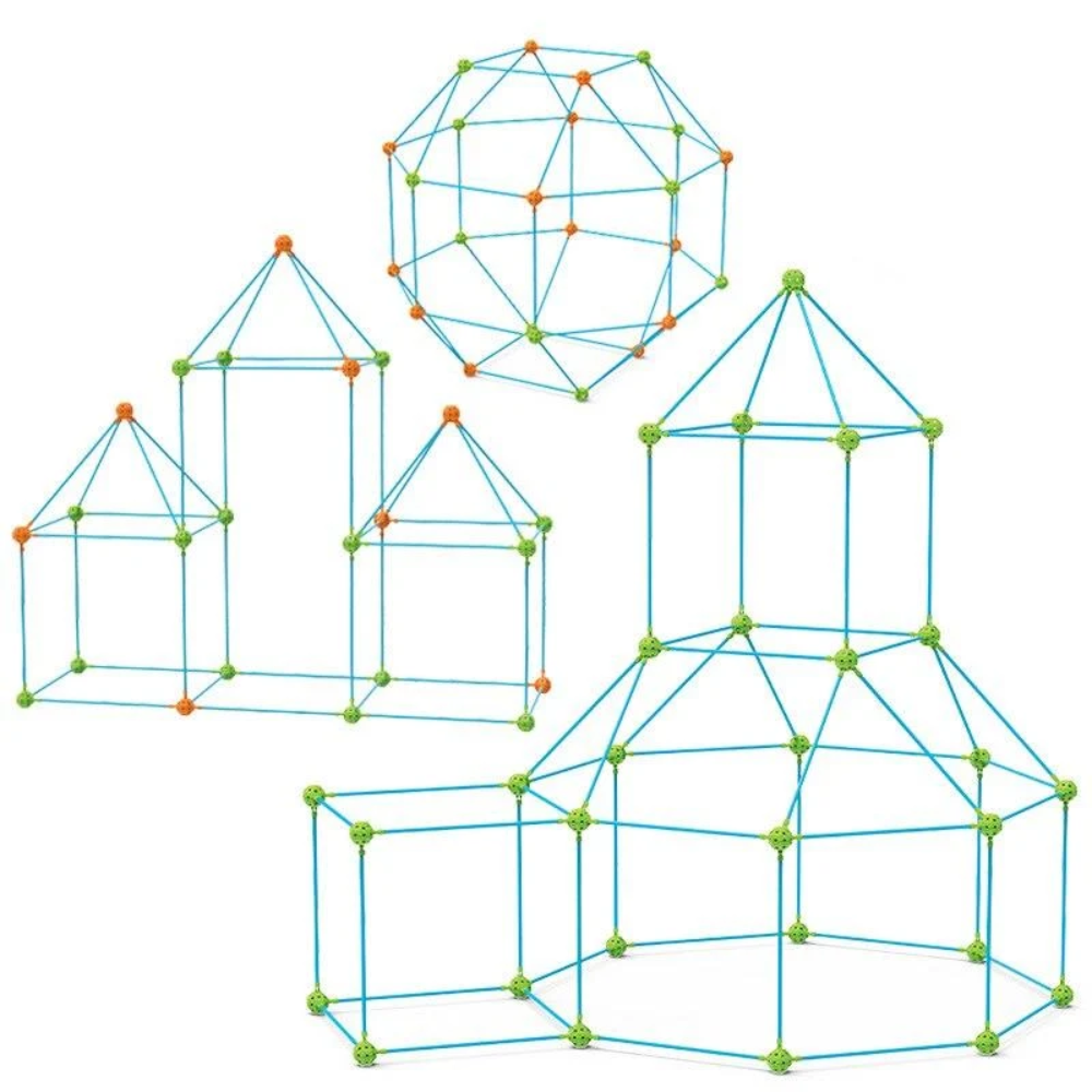 Kids Fort Building Kit – DIY Tent Construction Set with Connecting Rods and Balls