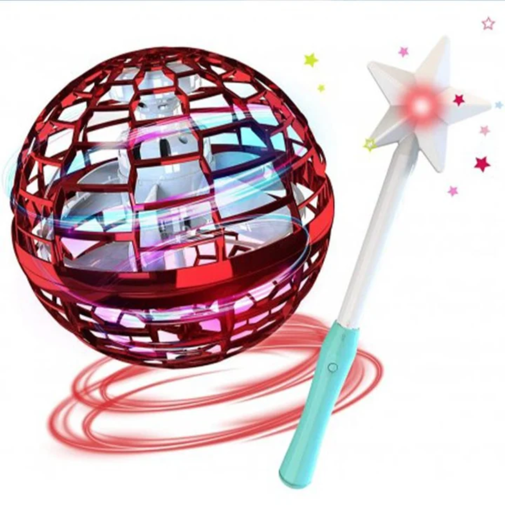 Kids Hand-Controlled Mini Drone – USB Rechargeable Flying Ball Toy with LED Lights