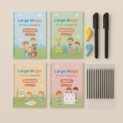 Kids Handwriting Practice Book Set – 4 Educational Tracing Workbooks with Pens