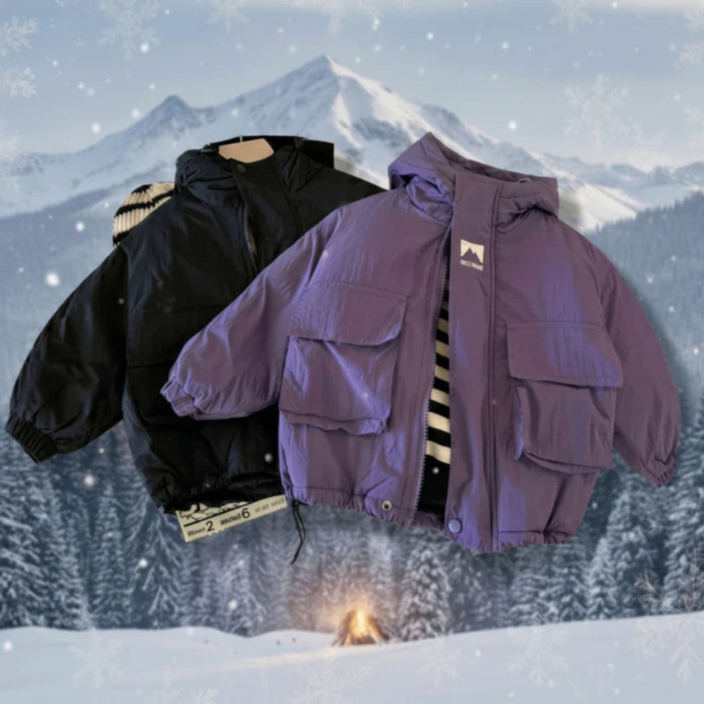 Kids Hooded Windbreaker Jacket – Water-Resistant Lightweight Outdoor Coat
