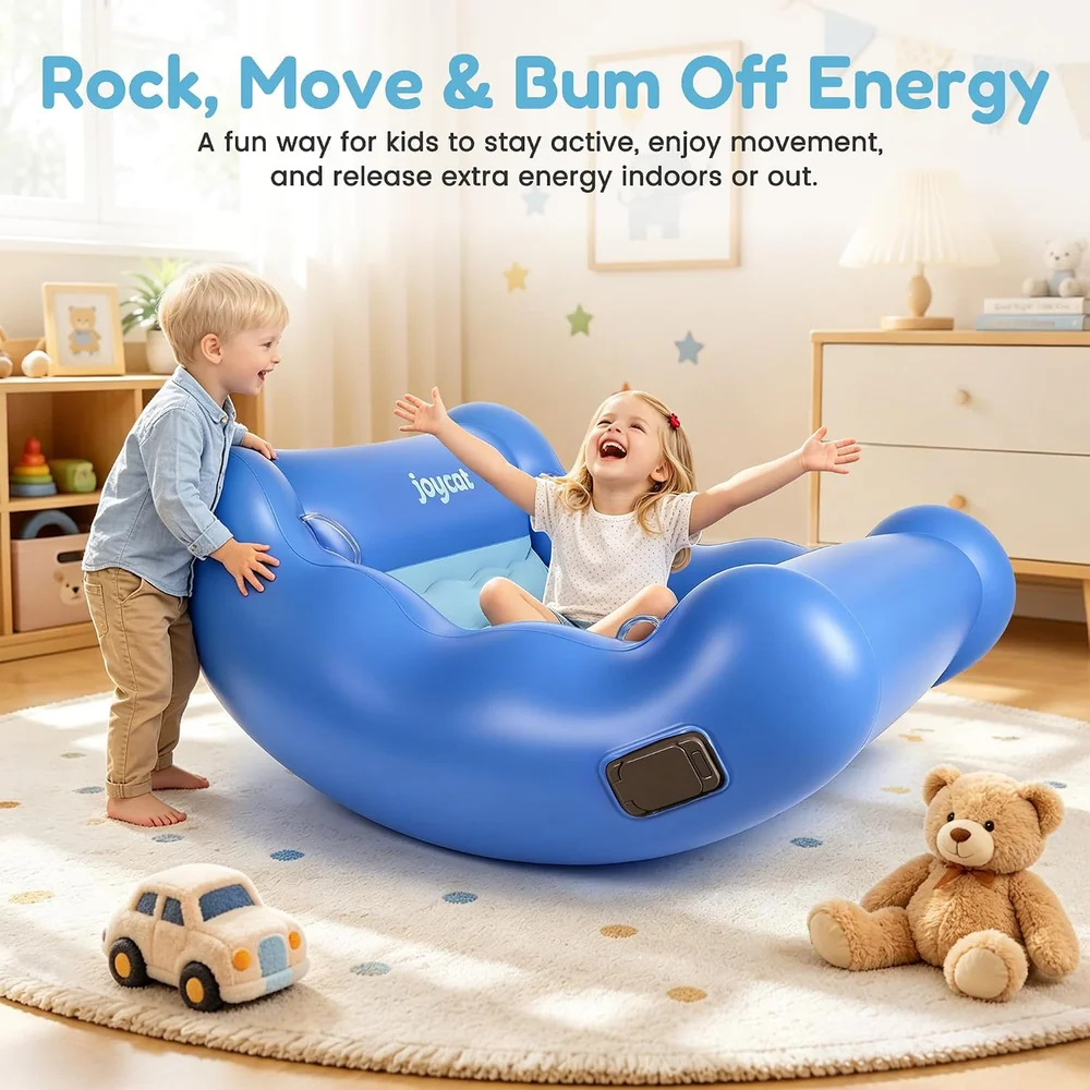 Kids Inflatable Sensory Rocking Chair – U-Shaped Rocker Seat with Rechargeable Air Pump