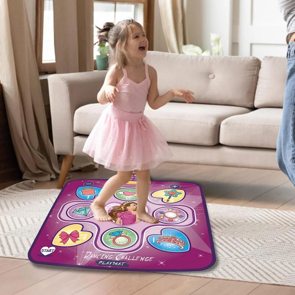 Kids Interactive Dance Mat – Musical Dancing Game with LED Lights and 5 Play Modes
