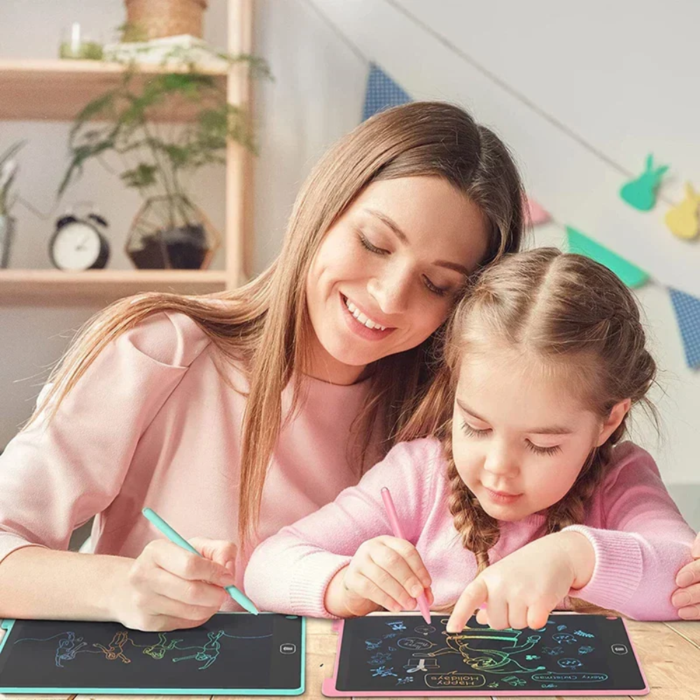 Kids LCD Writing Tablet – Reusable Colorful Drawing Board with Stylus Pen