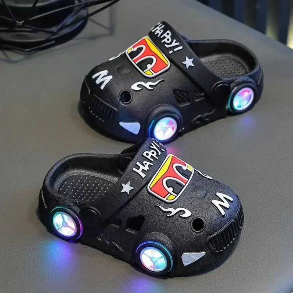 Kids LED Car Shoes – Light-Up Casual Shoes with Non-Slip Soles