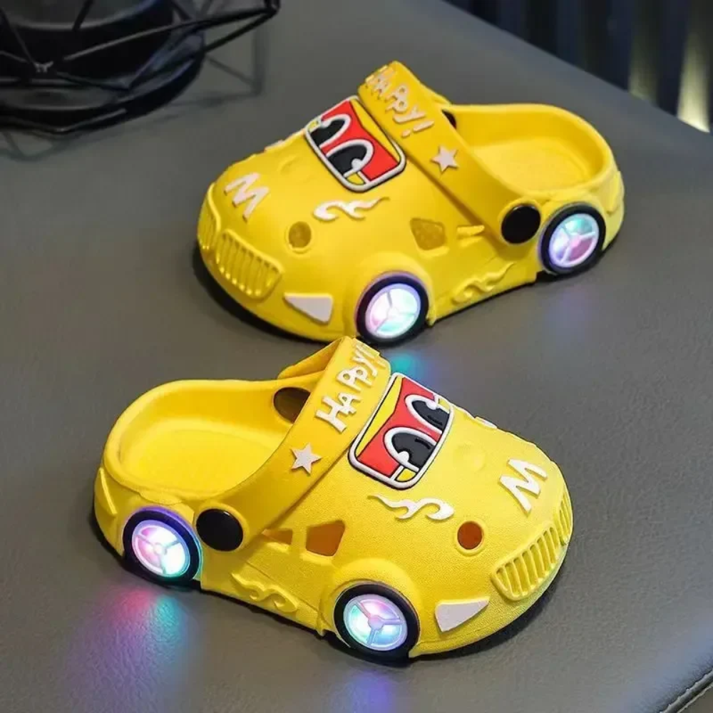 Kids LED Car Shoes – Light-Up Casual Shoes with Non-Slip Soles