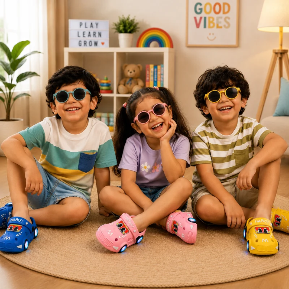 Kids LED Car Shoes – Light-Up Casual Shoes with Non-Slip Soles