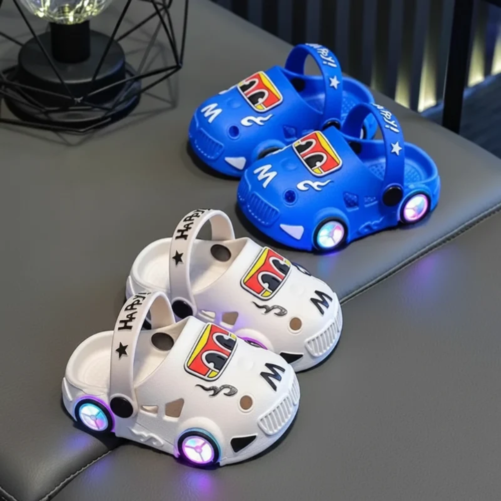 Kids LED Car Shoes – Light-Up Casual Shoes with Non-Slip Soles