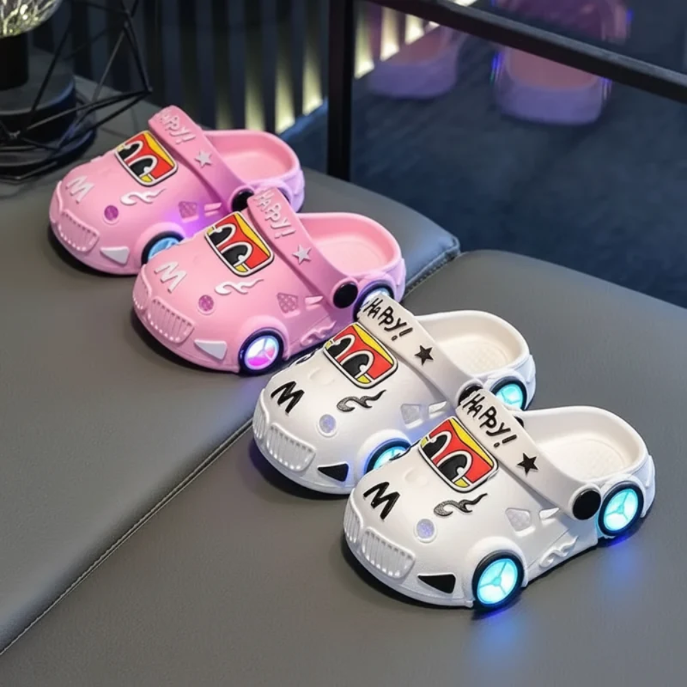 Kids LED Car Shoes – Light-Up Casual Shoes with Non-Slip Soles