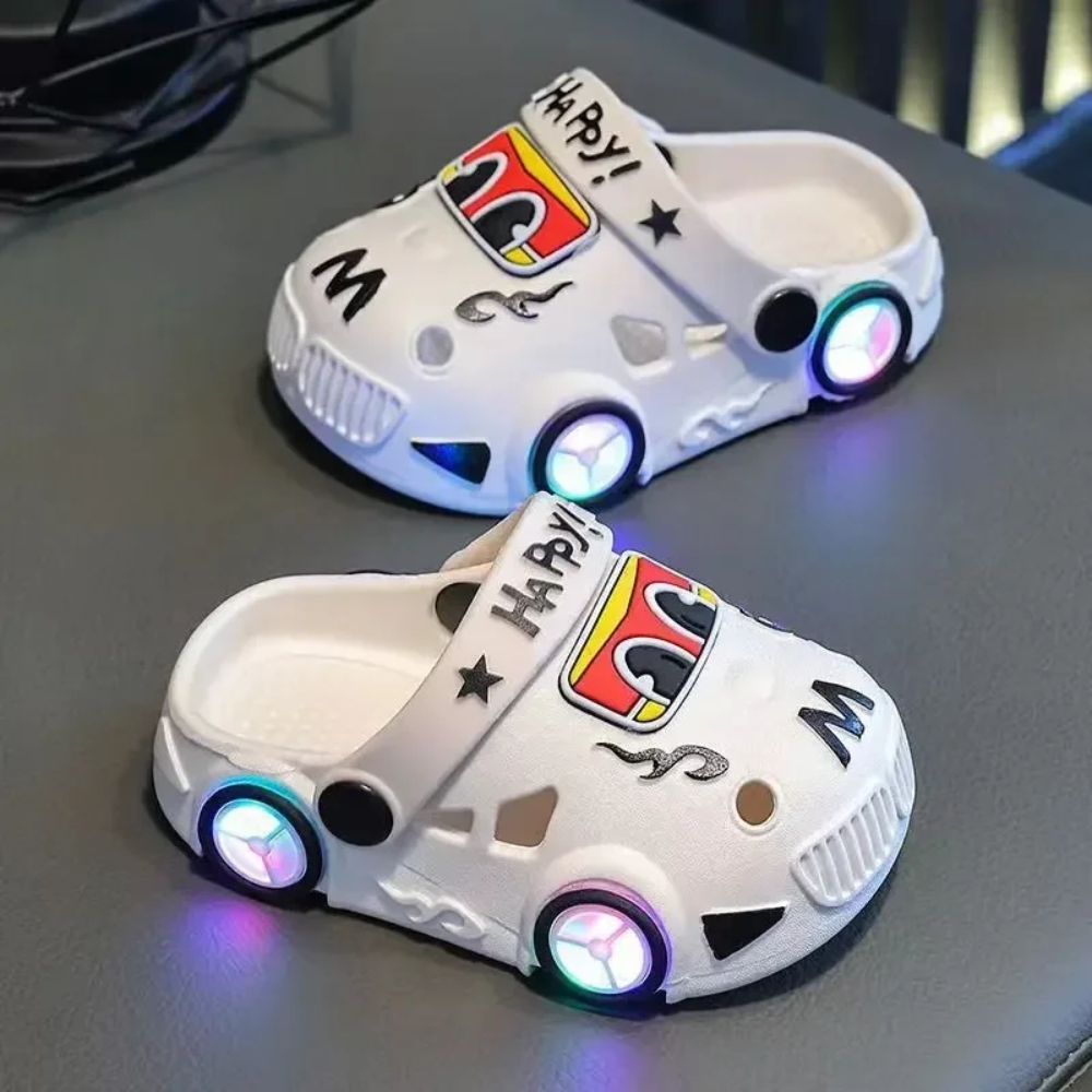 Kids LED Car Shoes – Light-Up Casual Shoes with Non-Slip Soles