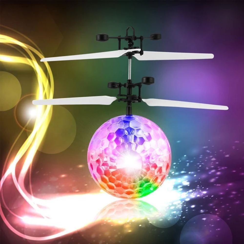 Kids LED Flying Ball Toy – USB Rechargeable Hand-Controlled Hover Ball with Colorful Lights