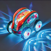 Kids LED Gear Car Toy – Battery-Powered Spinning Car with 360° Rotation, Music and Colorful Lights