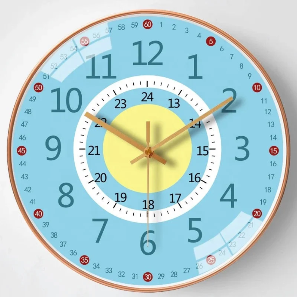 Kids Learning Wall Clock – Colorful Educational Time Teaching Clock