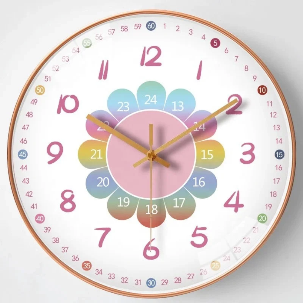 Kids Learning Wall Clock – Colorful Educational Time Teaching Clock