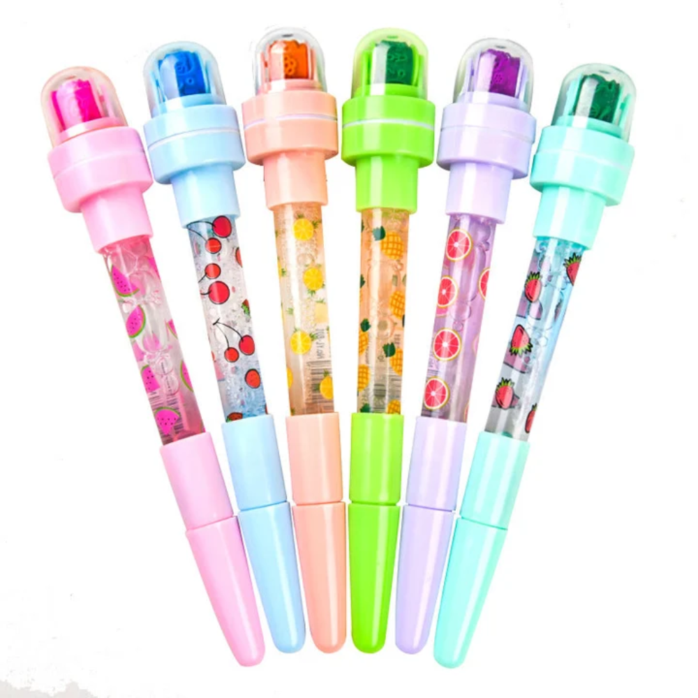 Kids Magic Bubble Pen – 5-in-1 Writing, Stamping and LED Light Toy