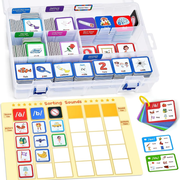 Kids Magnetic Phonics Letter Tiles – 265-Piece Alphabet and Word Building Set with Writing Folder