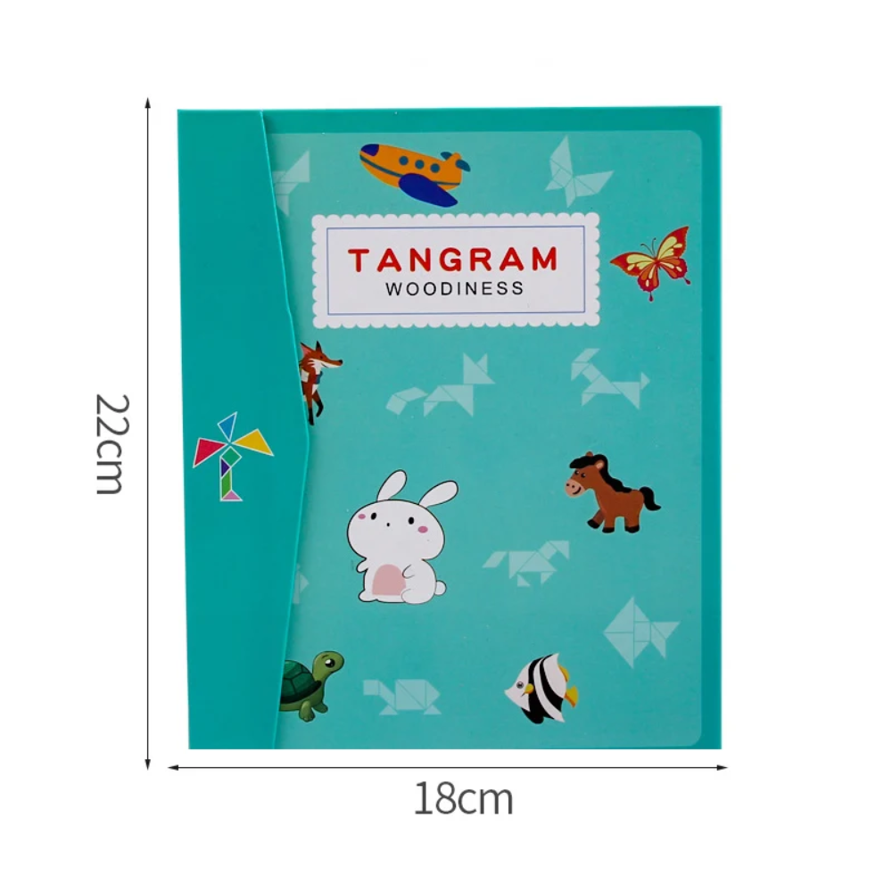 Kids Magnetic Tangram Puzzle – Montessori-Inspired Geometric Shape Matching Board Game