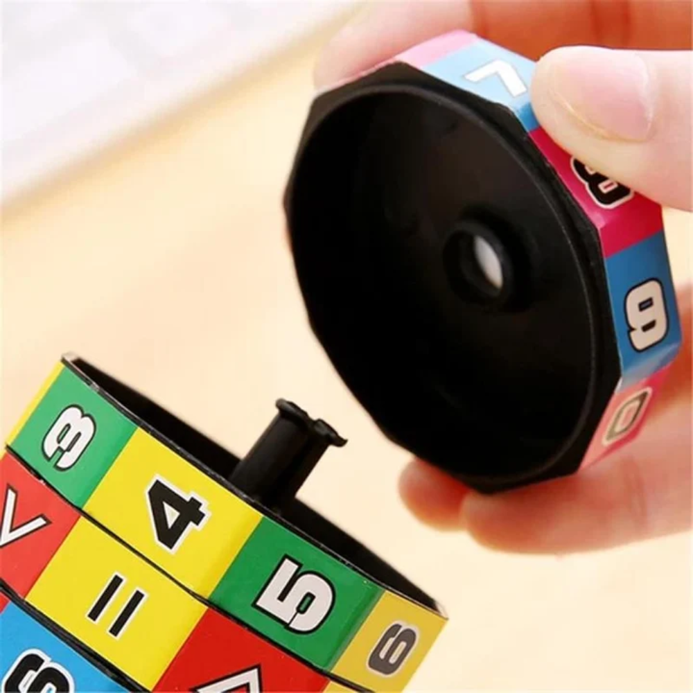Kids Mathematics Magic Cube – Colorful Rotating Number Puzzle Toy for Counting and Math Learning