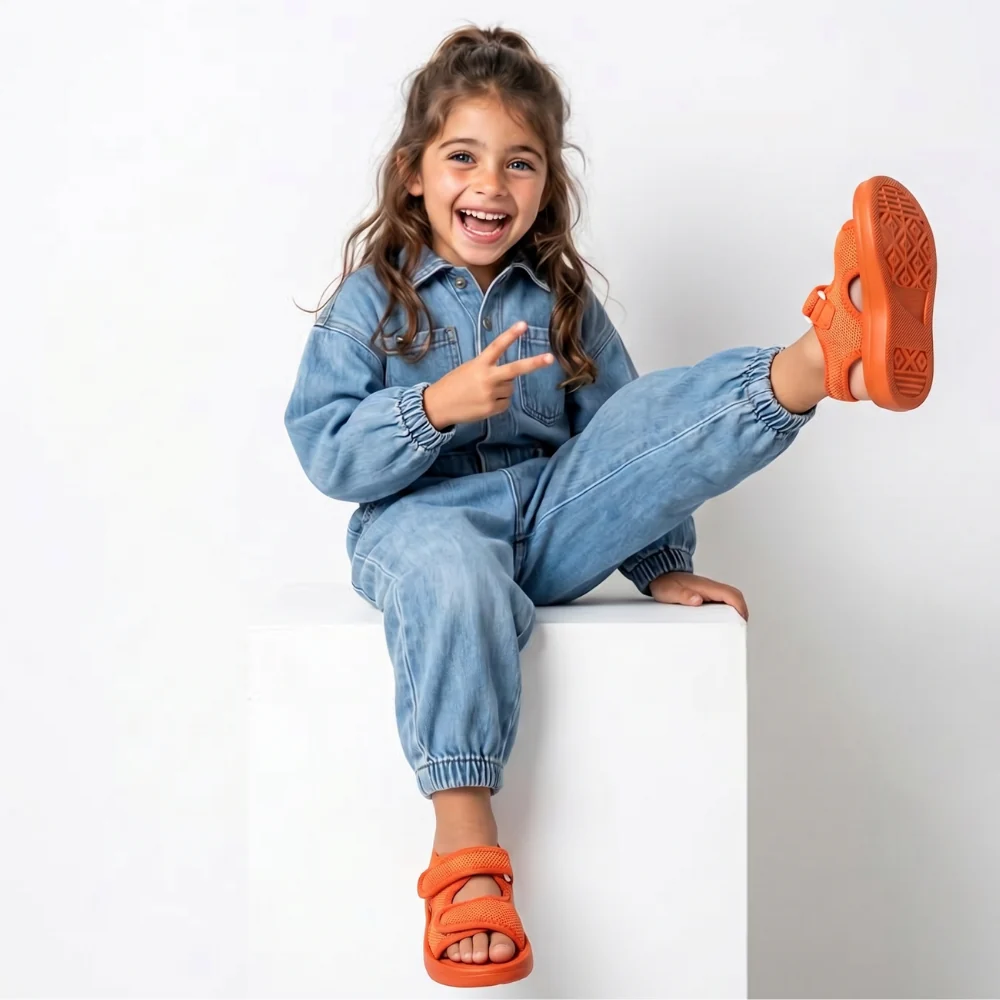 Kids Mesh Sandals – Adjustable Non-Slip Summer Shoes