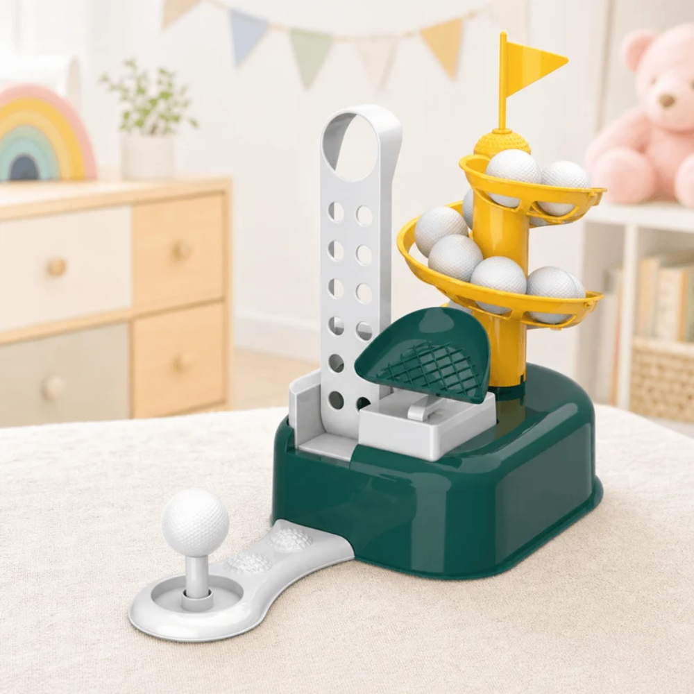 Kids Mini Golf Set – Golf Training Toy with Ball Dispenser