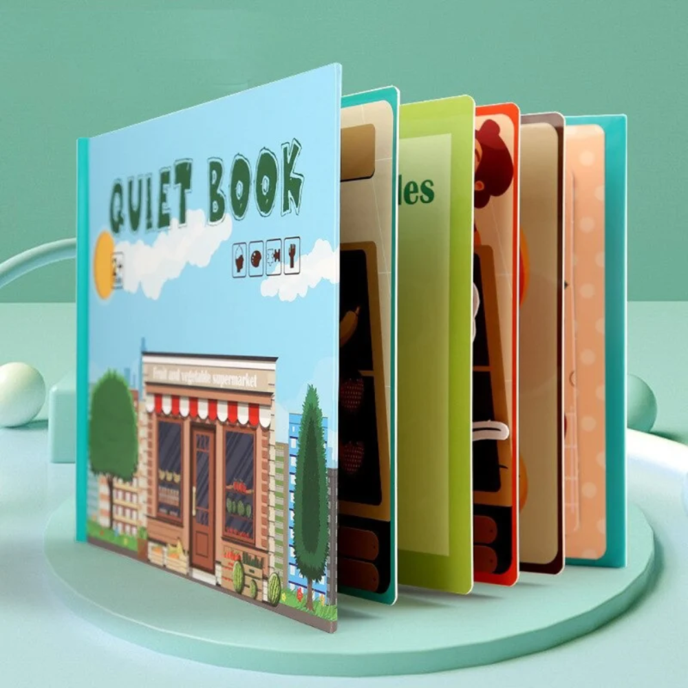 Kids Montessori Quiet Book – Interactive Educational Activity Book for Toddlers