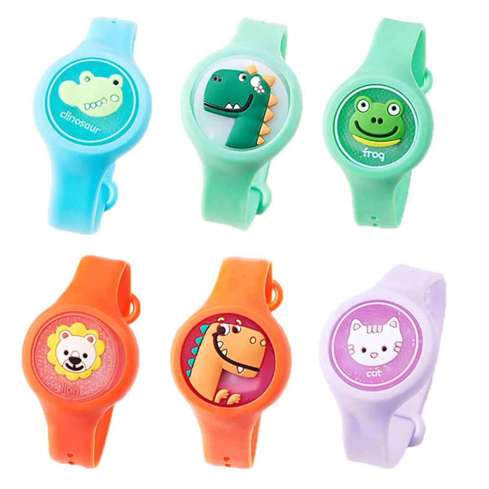 Kids Mosquito Repellent Bracelet – Adjustable Silicone Wristband with Citronella and Eucalyptus Scent